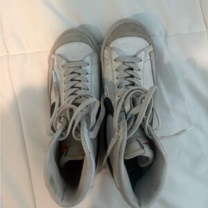 Nike High-Top Sneakers - White and Gray